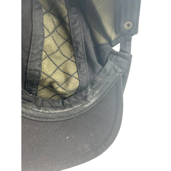 Flat Cap Mens L Retro Style Summer Black & Olive Newsboy Six Pence Patchwork - Picture 4 of 5